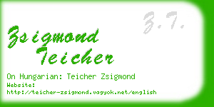 zsigmond teicher business card